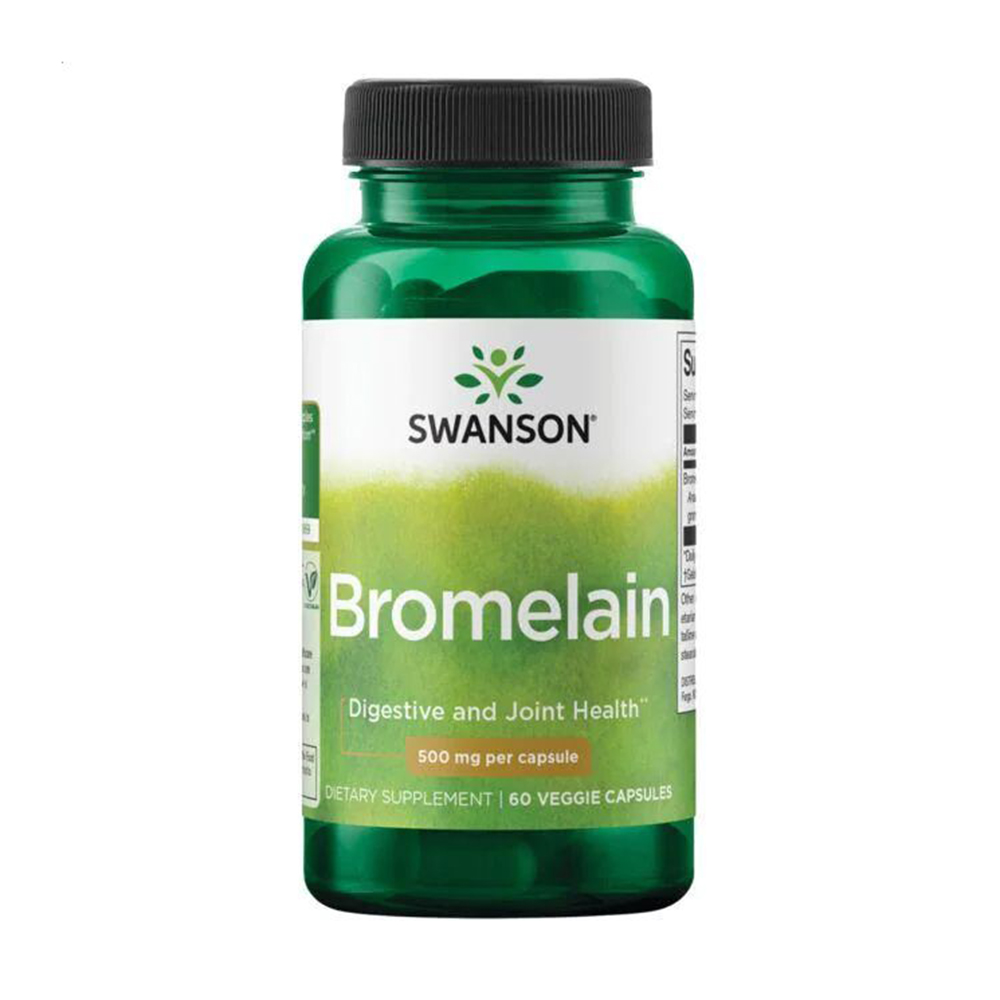 Уцінка! Бромелайн Swanson Bromelain 500 мг, 60 капсул